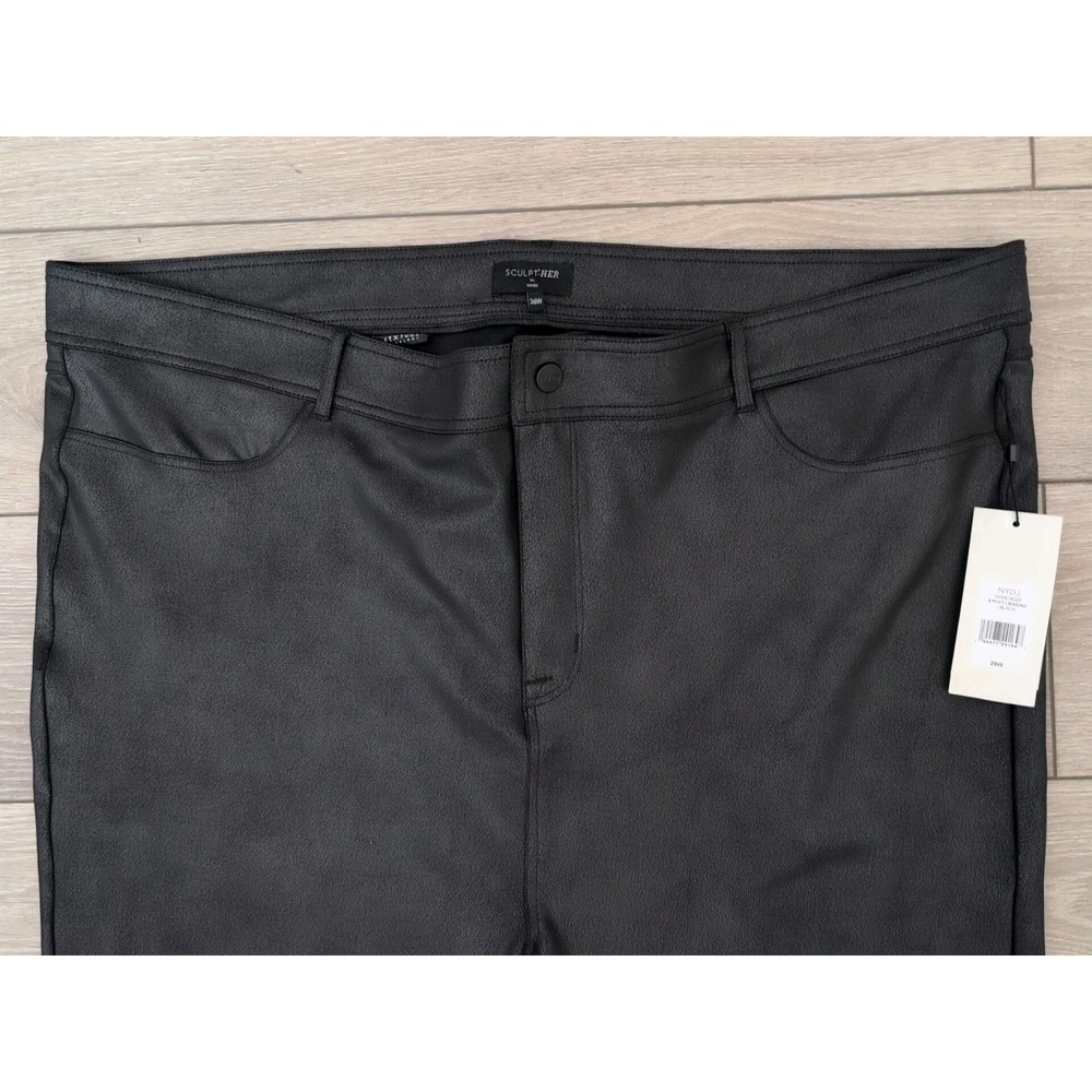 NYDJ‎ Womens Sculpt Her Stretch 5 Pocket Leggings Jet Black Coated Size 26W NWT - Picture 2 of 6